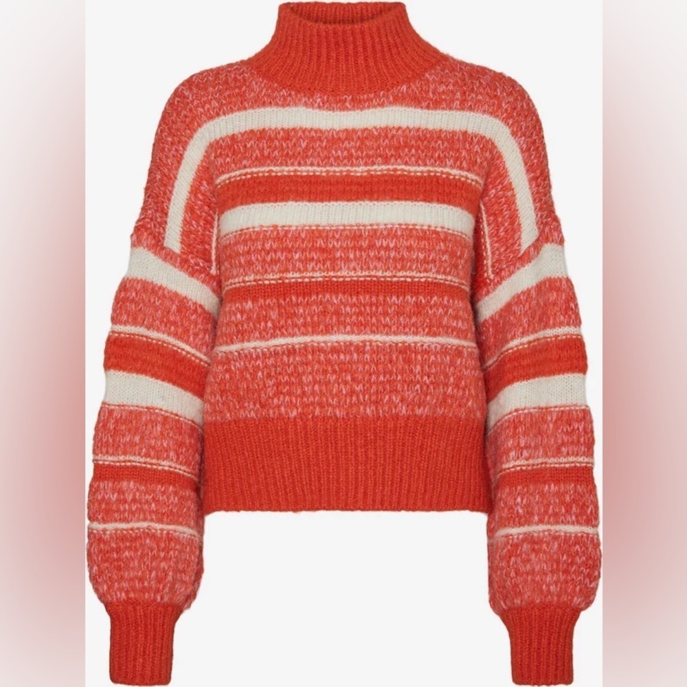 Vero Moda Vibrant Orange Knit Sweater, VERO MODA Sweater 'KAMMA' in Orange SizeM - Picture 3 of 11